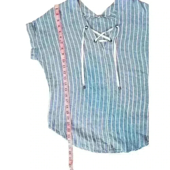 Rails Jeri St. Germain Stripe Linen Top Size Small - Picture 8 of 8